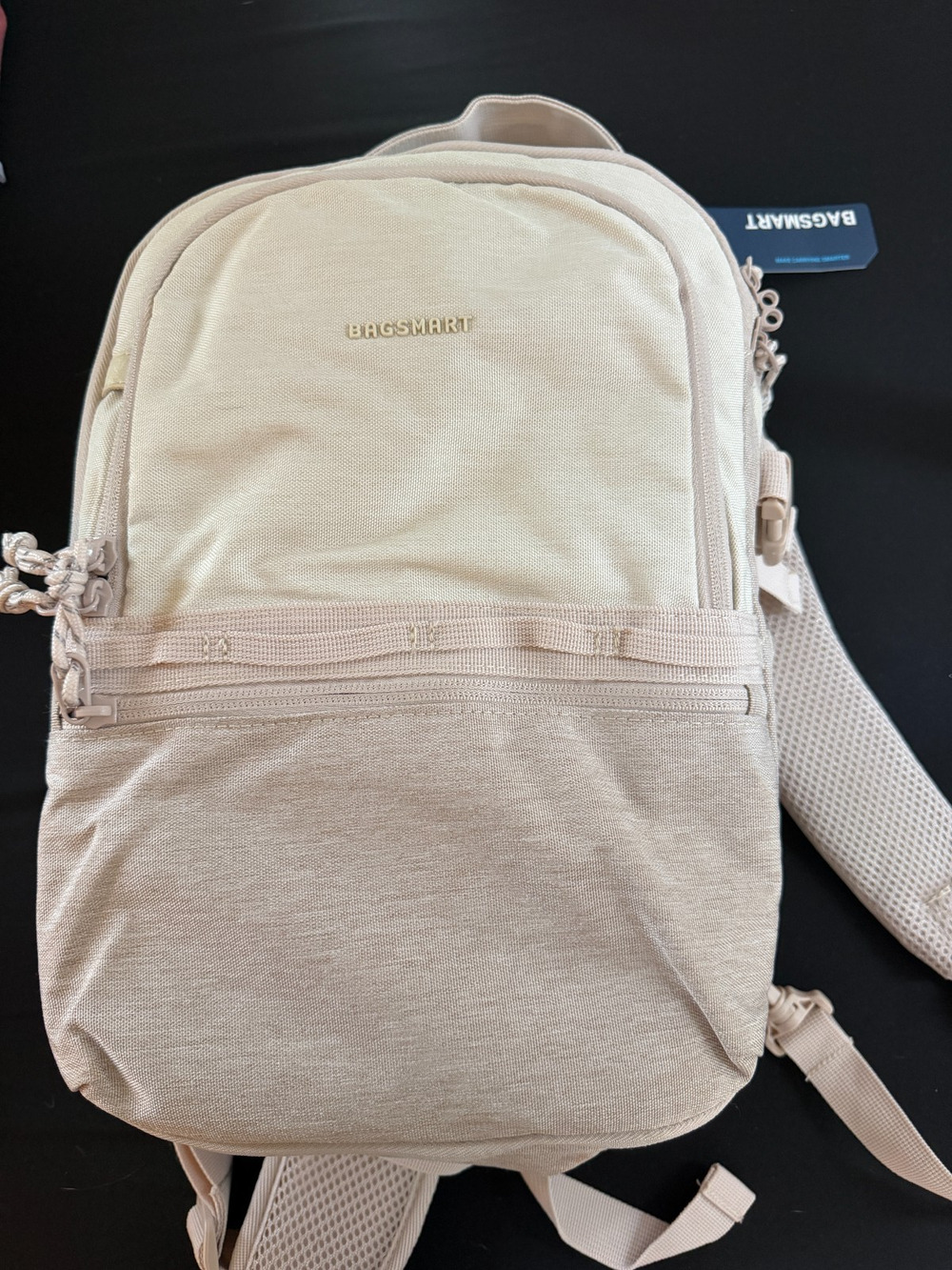 BAGSMART Camera Backpack Beige DSLR Photography Bag Padded Compartments NWT